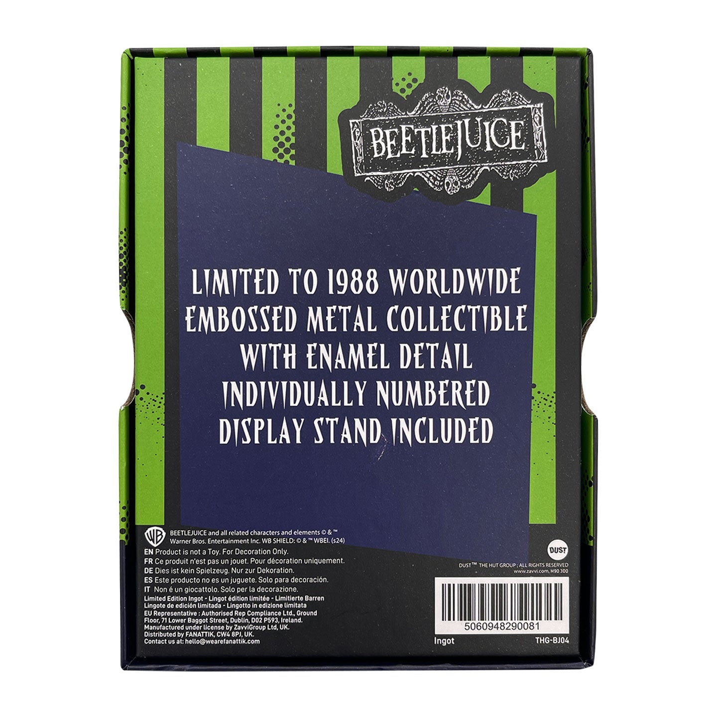 Beetlejuice Limited Edition Gravestone Collectible Metal Ingot
