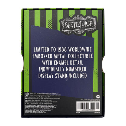 Beetlejuice Limited Edition Gravestone Collectible Metal Ingot