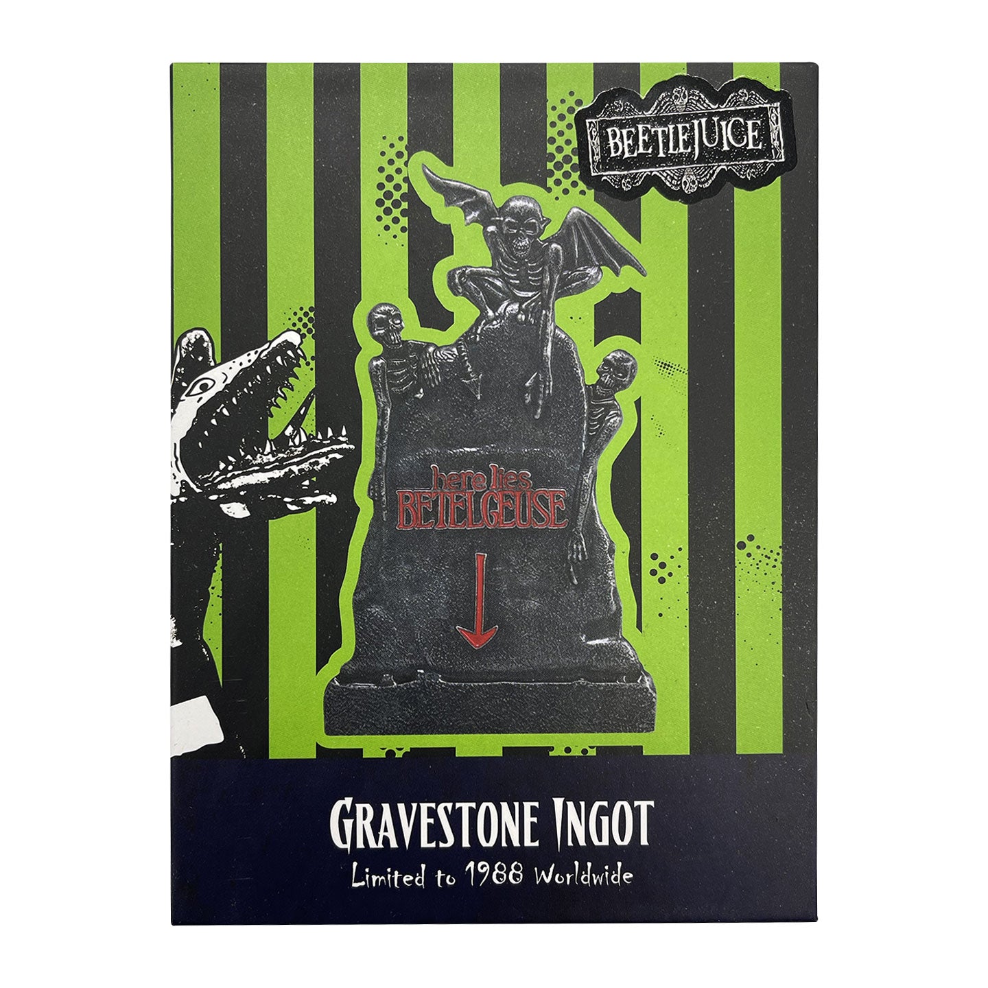 Beetlejuice Limited Edition Gravestone Collectible Metal Ingot