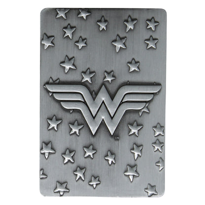 DC Comics Wonder Woman Limited Edition Collectible Metal Plaque featuring original comic book art