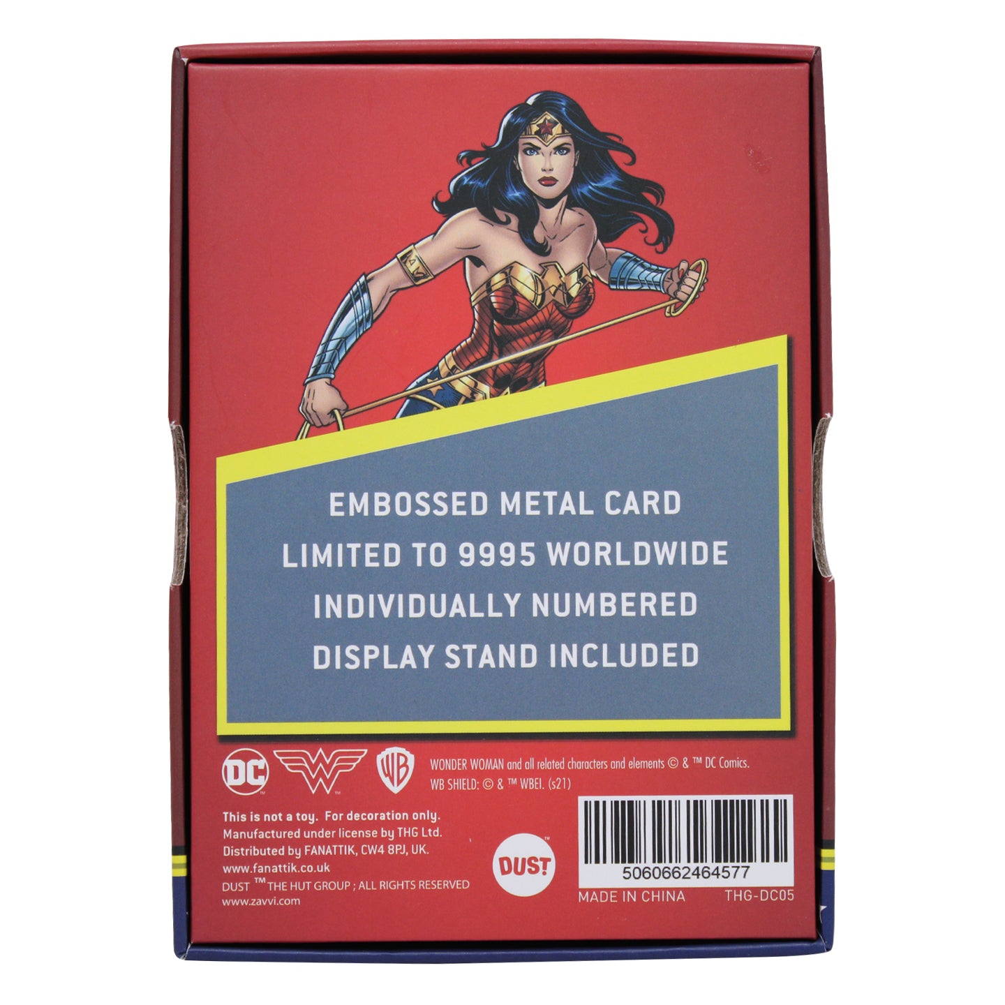 DC Comics Wonder Woman Limited Edition Collectible Metal Plaque featuring original comic book art