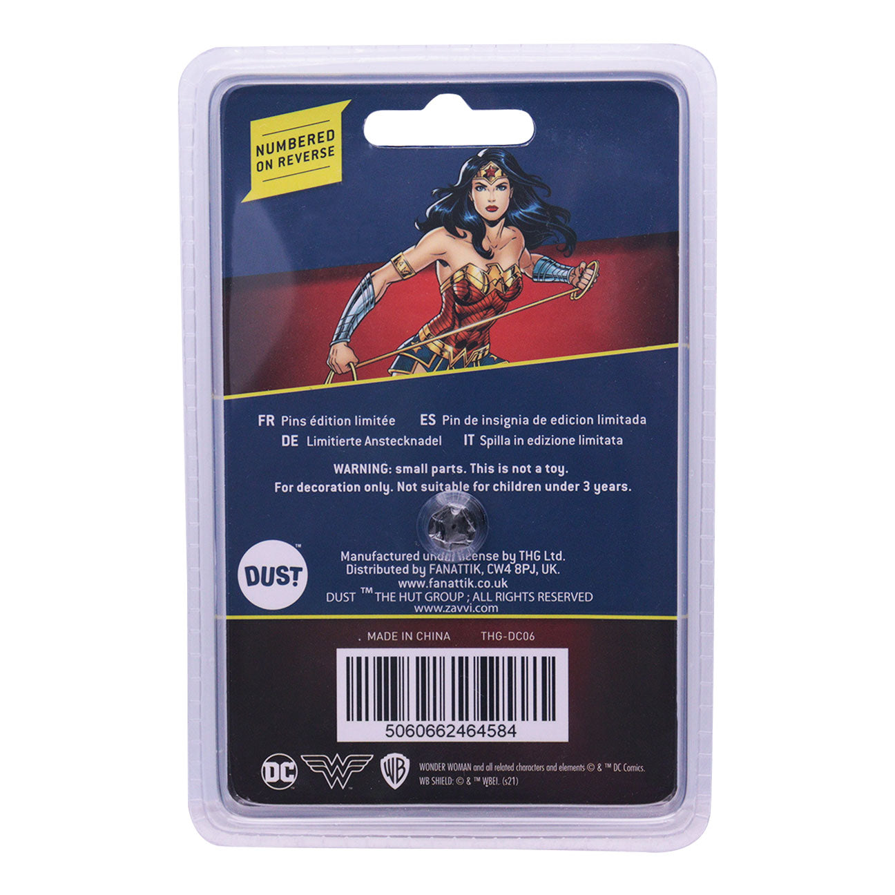 DC Comics Wonder Woman limited edition enamel pin badge