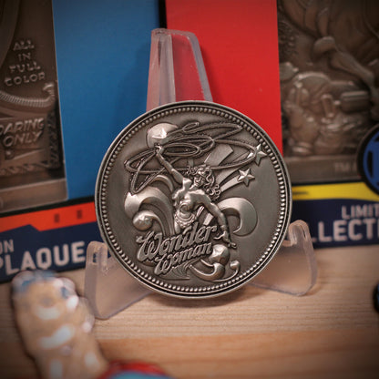 Wonder Woman limited edition collectible metal coin from Fanattik