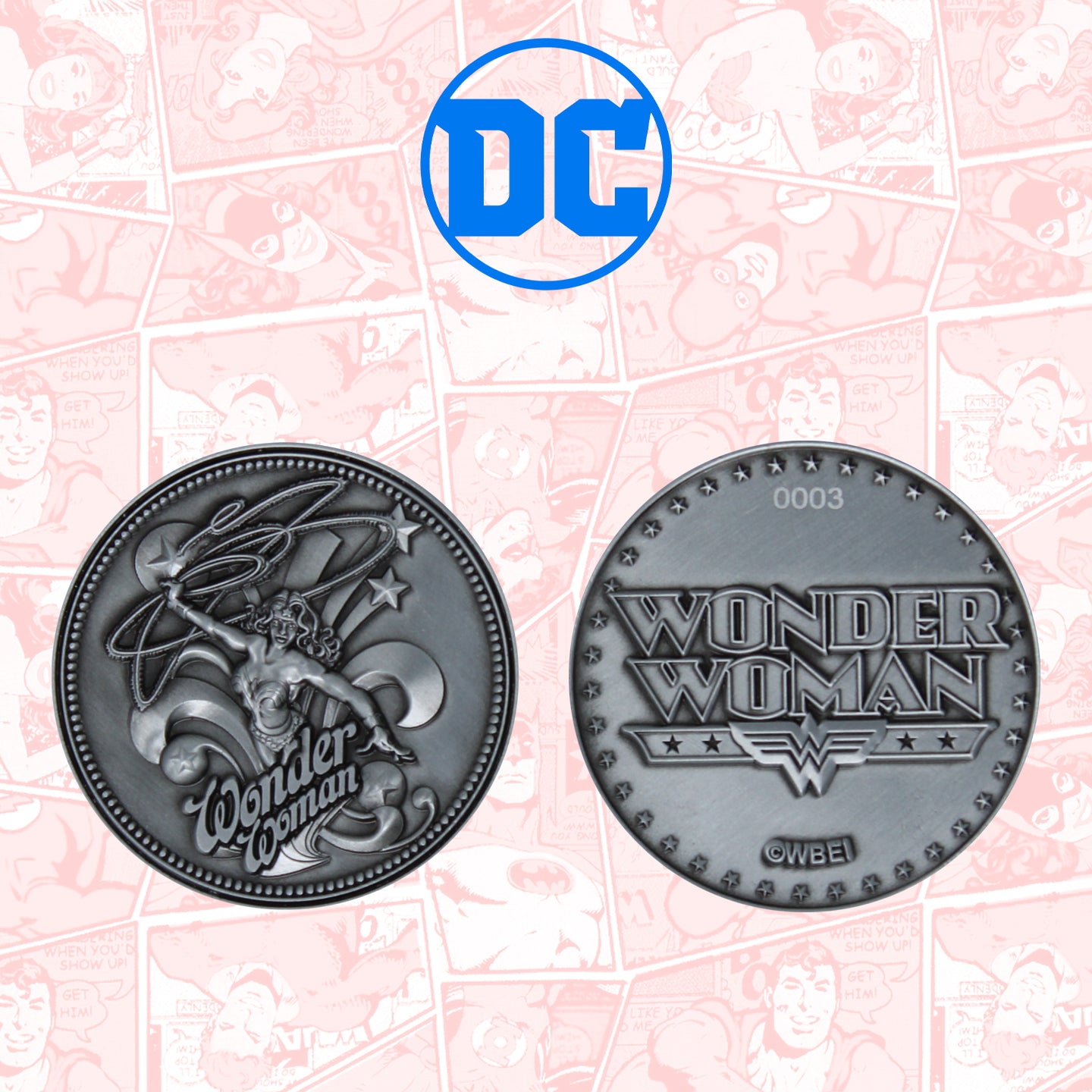 Wonder Woman limited edition collectible metal coin from Fanattik