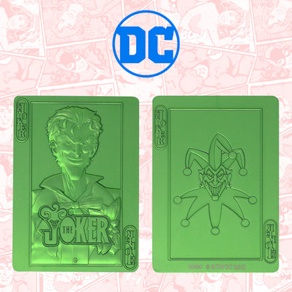 DC The Joker Playing Card Limited Edition Green Ingot