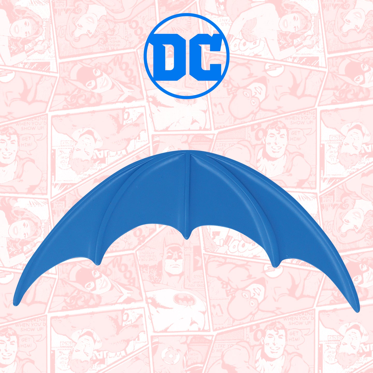 DC Batman Vintage Style Metal Batarang and art card from Fanattik