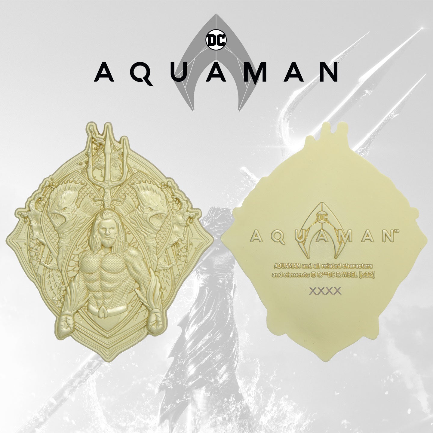 Aquaman collectible metal medallion from Fanattik