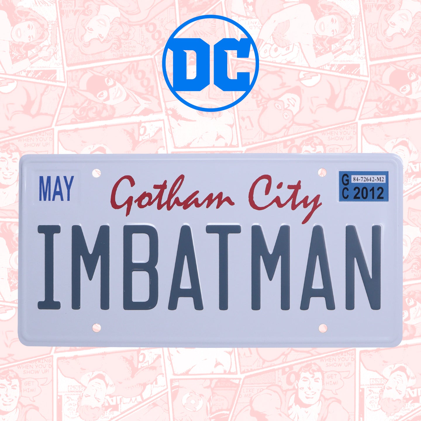 DC Batman Embossed Number Plate Tin Sign