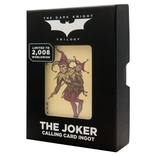 The Dark Knight Trilogy Limited Edition Joker Calling Card Ingot Packaging Front 