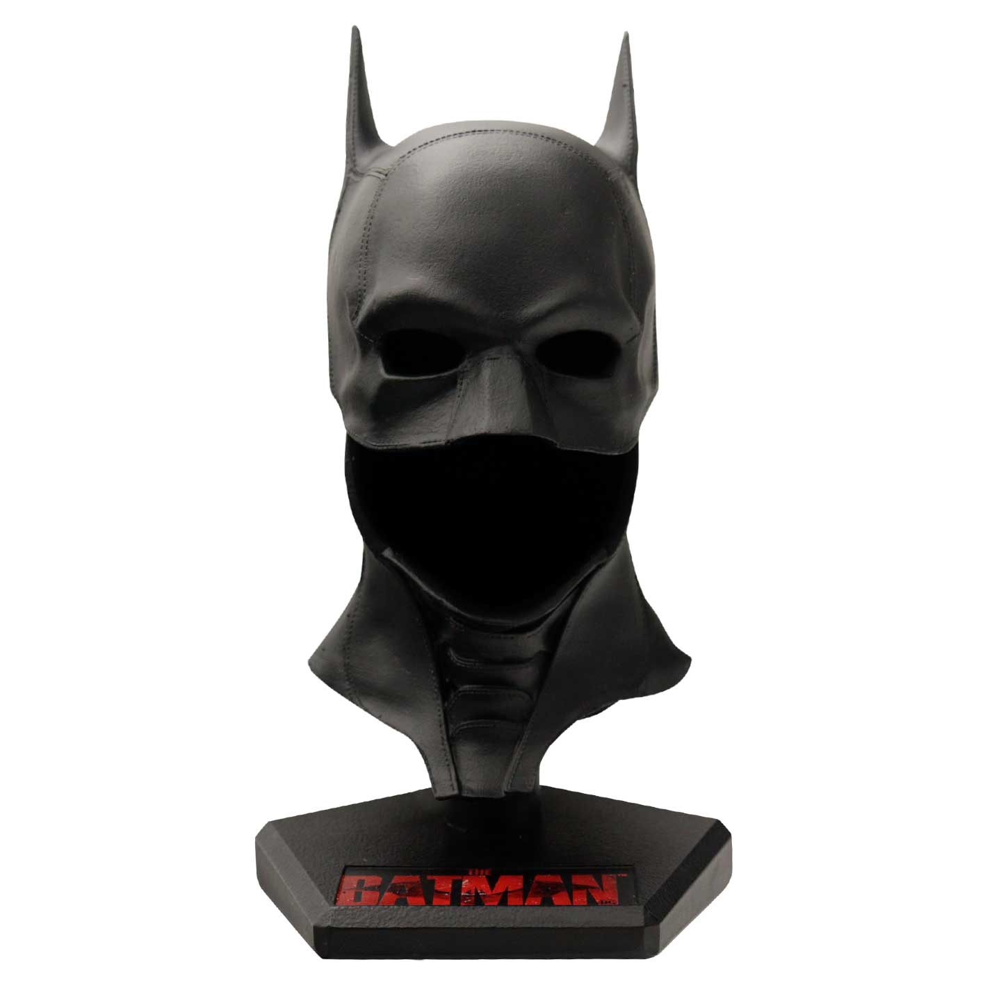 The Batman Collectible Replica Resin Bat Cowl with distressed logo