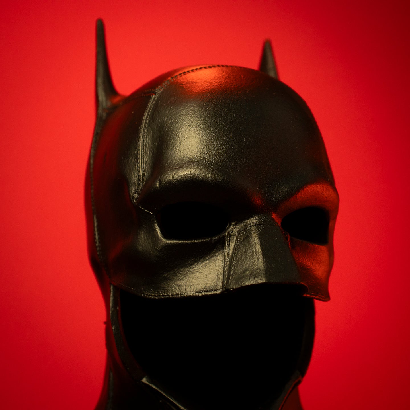 The Batman Collectible Replica Resin Bat Cowl with distressed logo