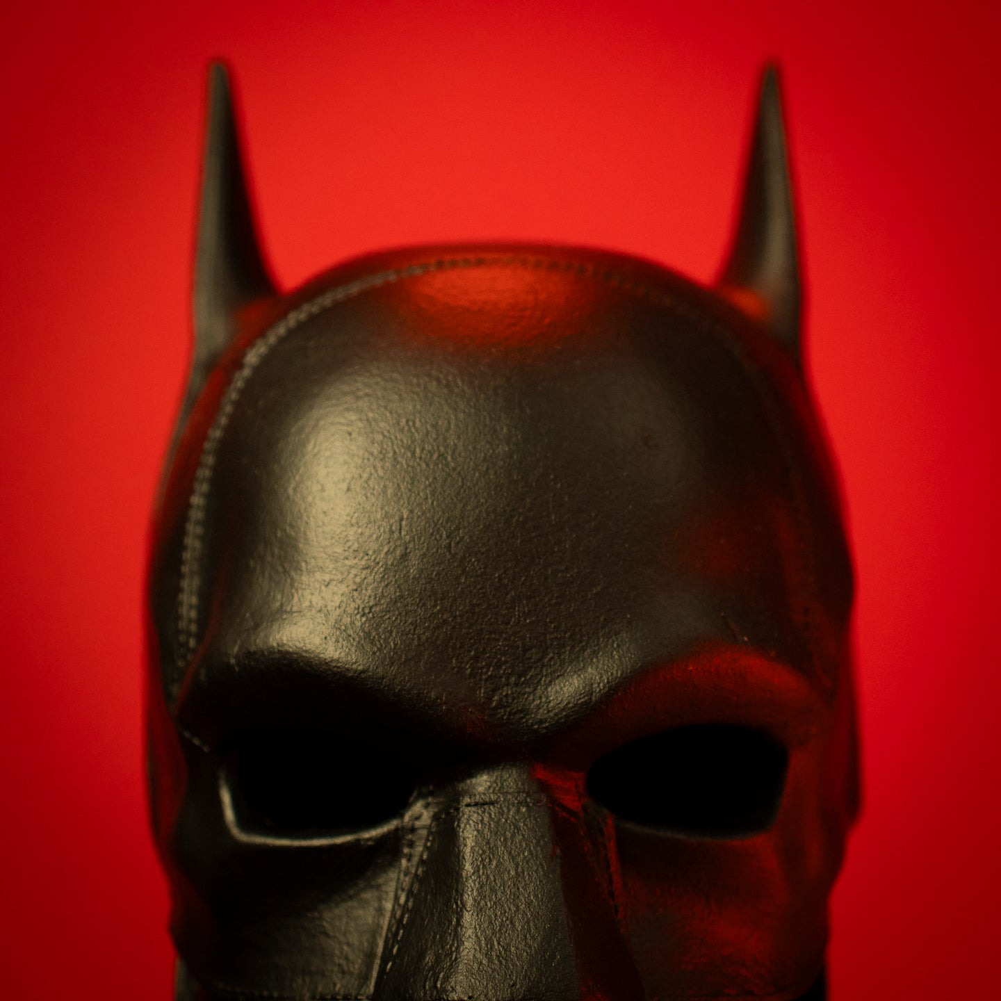 The Batman Collectible Replica Resin Bat Cowl with distressed logo