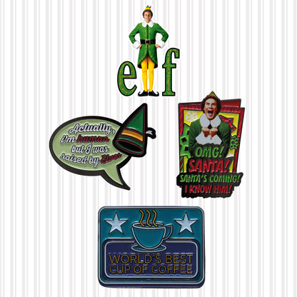 Elf Set of three limited edition enamel pin badges from Fanattik