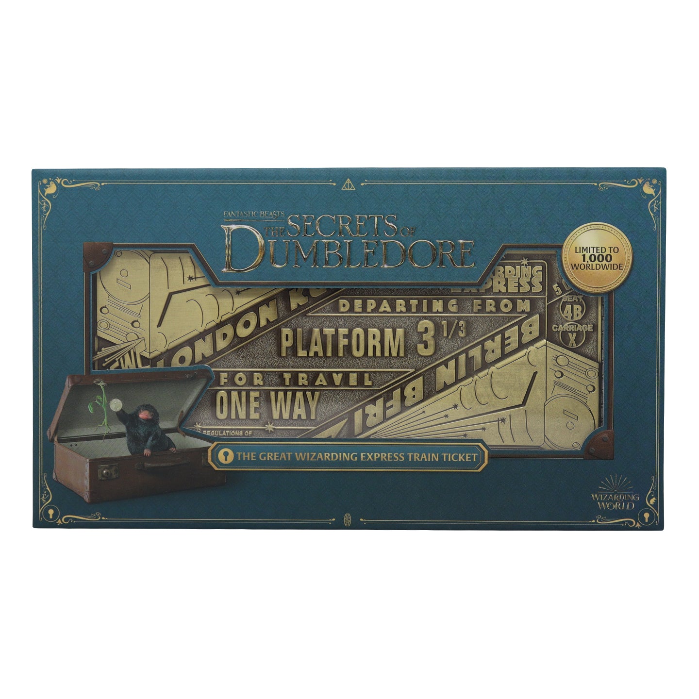 Fantastic Beasts Limited Edition The Great Wizarding Express Limited Edition Train Ticket Packaging 