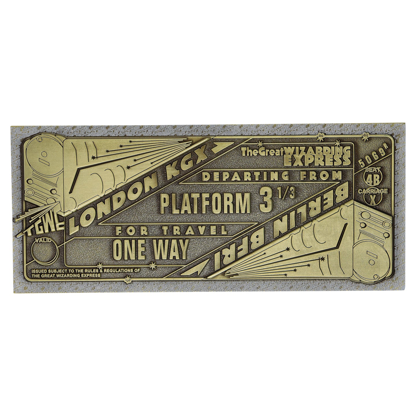 Fantastic Beasts Limited Edition The Great Wizarding Express Limited Edition Train Ticket Close Up