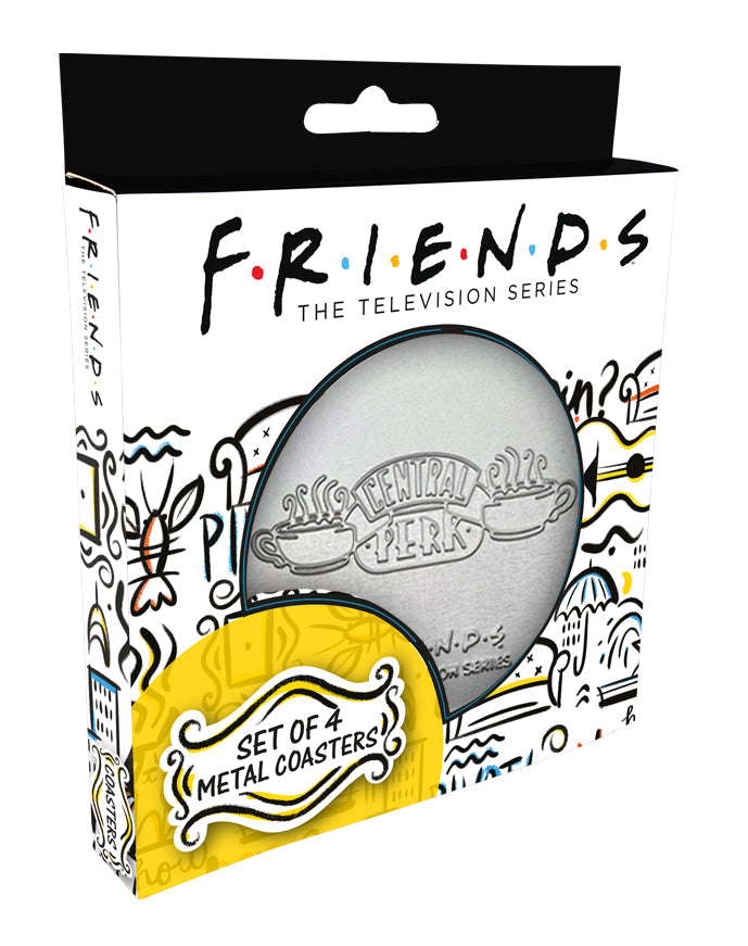 Friends Rollo Coaster Friends Set of 4 Embossed Metal Coasters – Fanattik