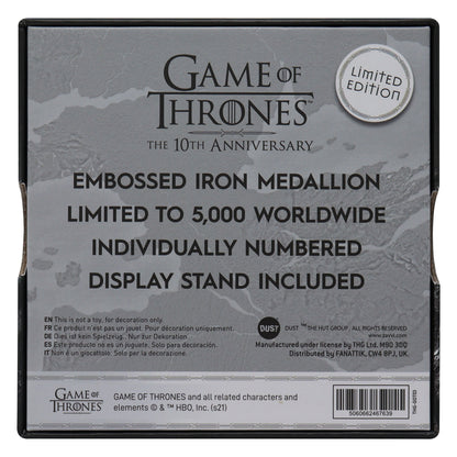 Game of Thrones The Iron Anniversary limited edition iron medallion from Fanattik