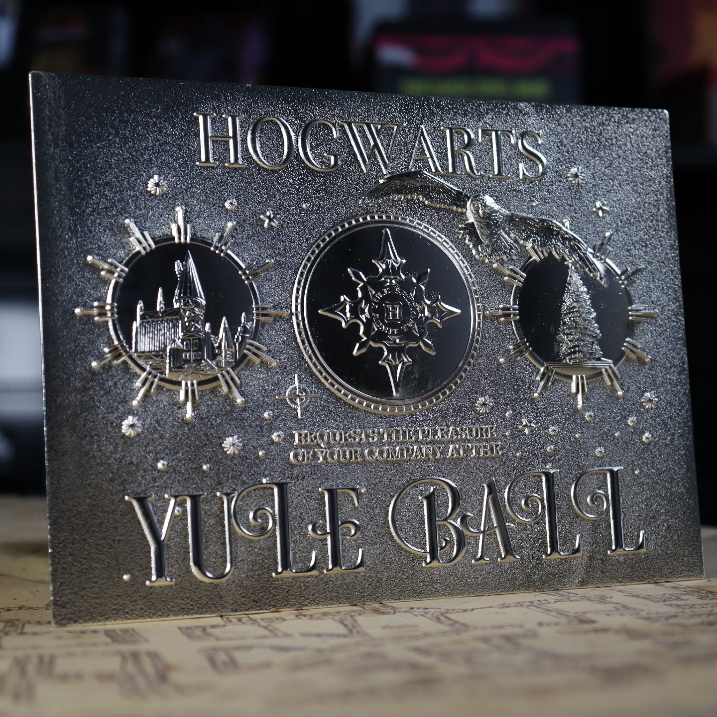 Harry Potter .999 silver plated Yule Ball invitation ticket from Fanattik