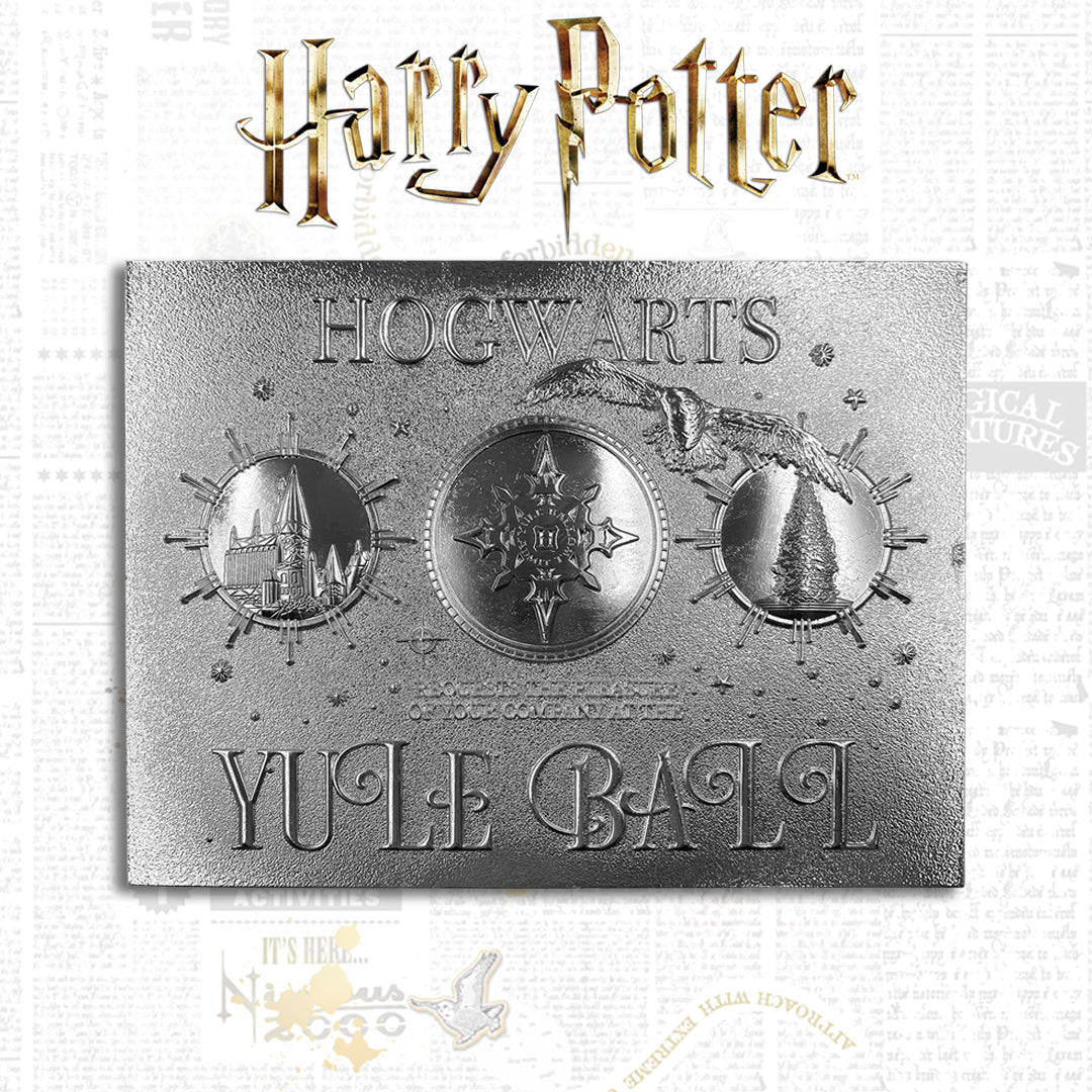Harry Potter .999 silver plated Yule Ball invitation ticket from Fanattik