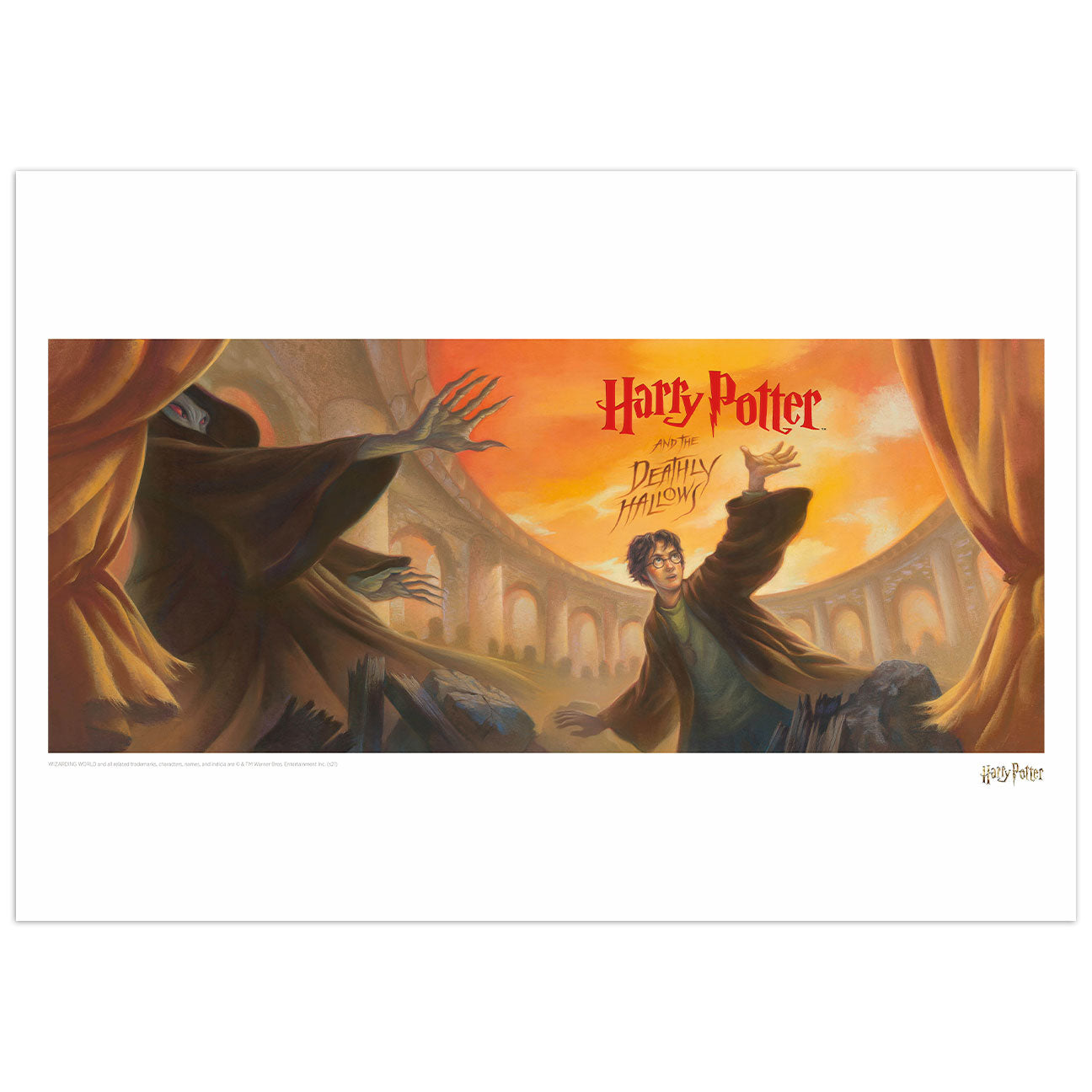 Harry Potter & the Deathly Hallows Book Cover Artwork Limited Edition Art Print