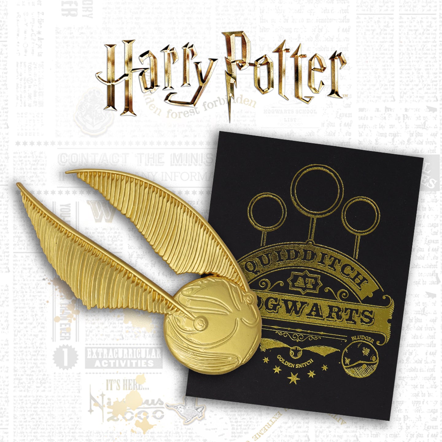 Harry Potter Limited Edition Golden Snitch 24k Gold Plated XL Pin Badge