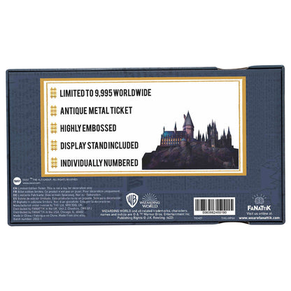 Harry Potter London to Hogwarts Express Antique Metal Collectible Ticket