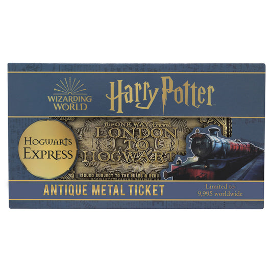 Harry Potter London to Hogwarts Express Antique Metal Collectible Ticket