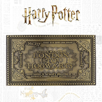 Harry Potter London to Hogwarts Express Antique Metal Collectible Ticket