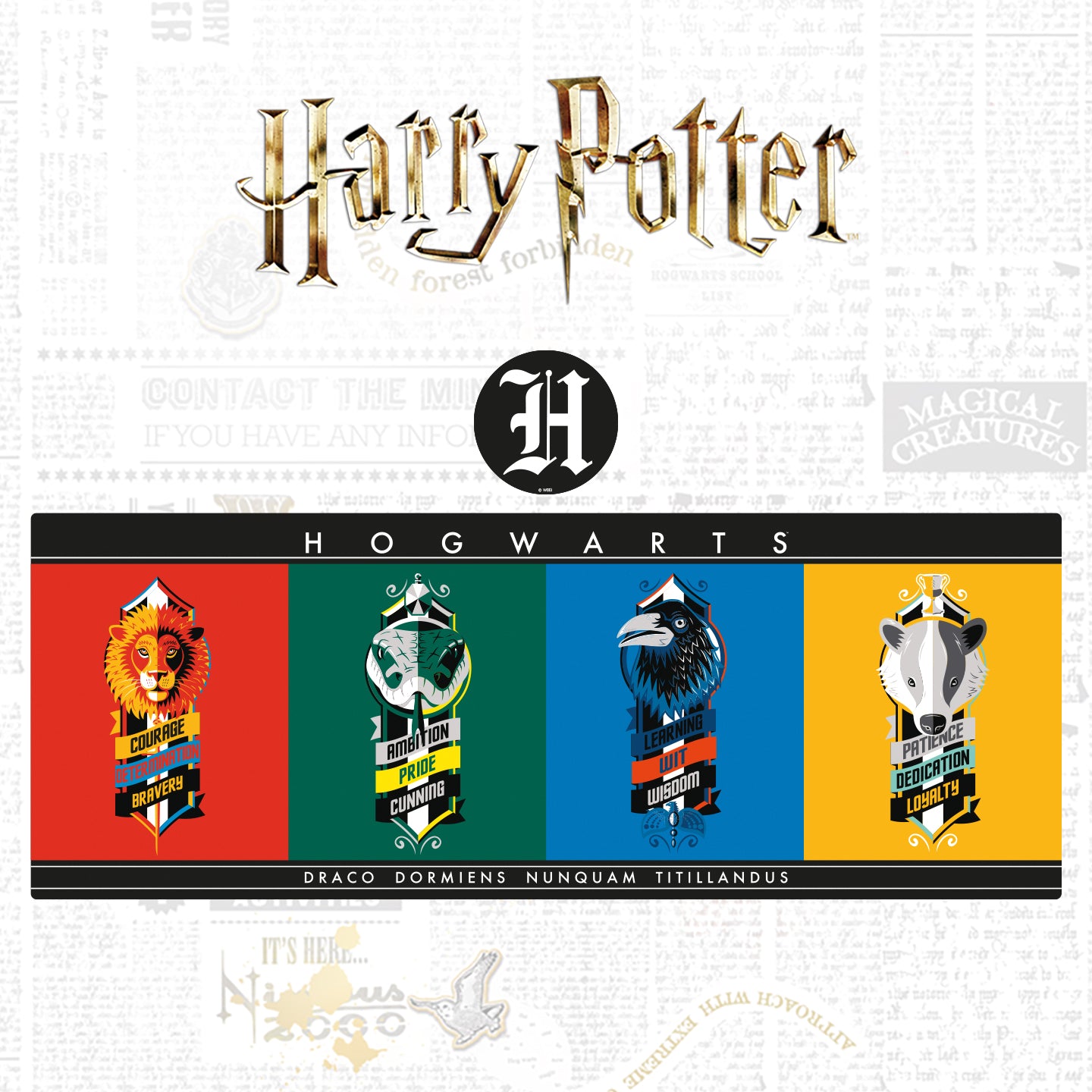 Harry Potter XL sized desk pad and coaster set from Fanattik