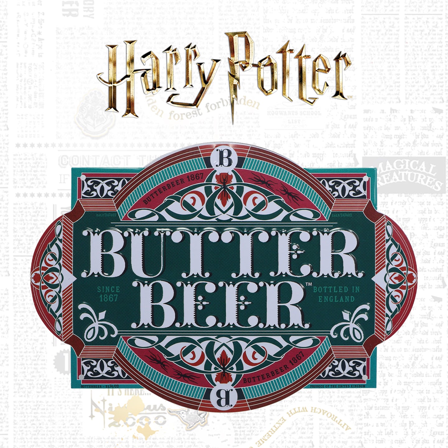 Harry Potter Butter Beer tin sign from Fanattik