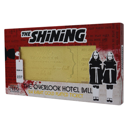 The Shining Limited Edition The Overlook Hotel Ball 24 Karat Gold Plated Ticket 