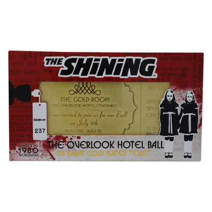 The Shining Limited Edition The Overlook Hotel Ball 24 Karat Gold Plated Ticket