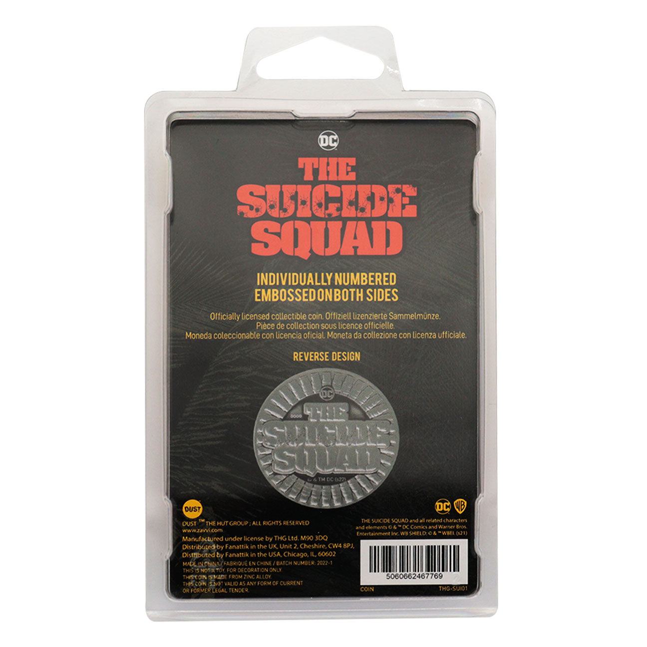 DC Comics The Suicide Squad King Shark gold coloured collectible coin