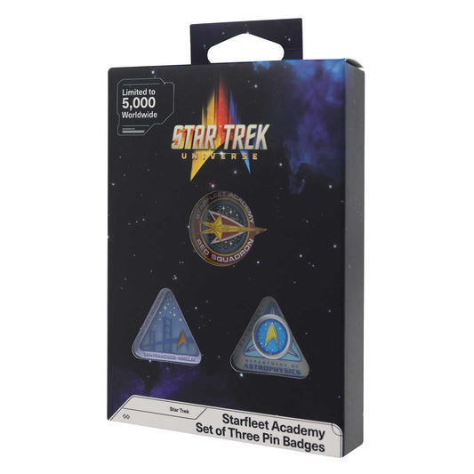 Star Trek Limited Edition Starfleet Academy Triple Pin Badge Set