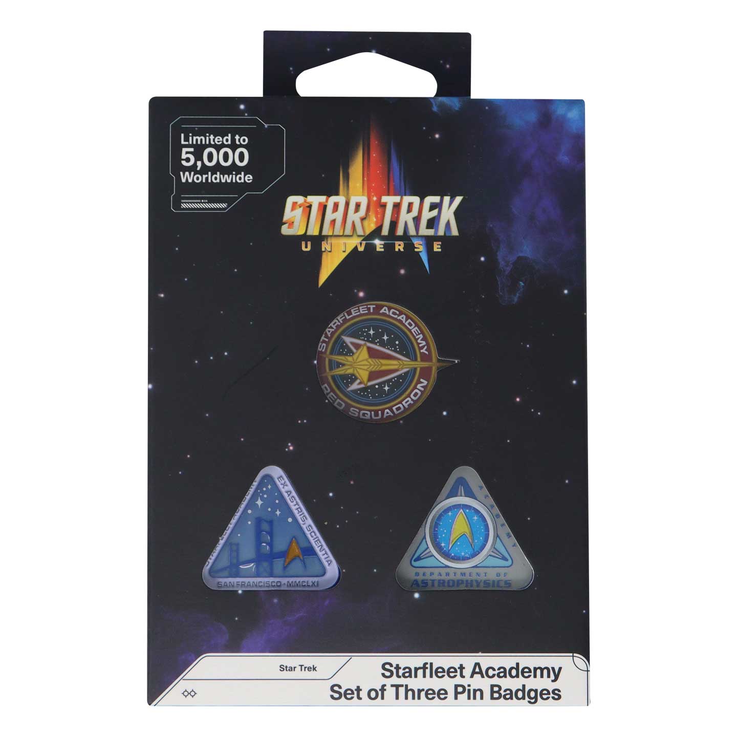 Star Trek Limited Edition Starfleet Academy Triple Pin Badge Set