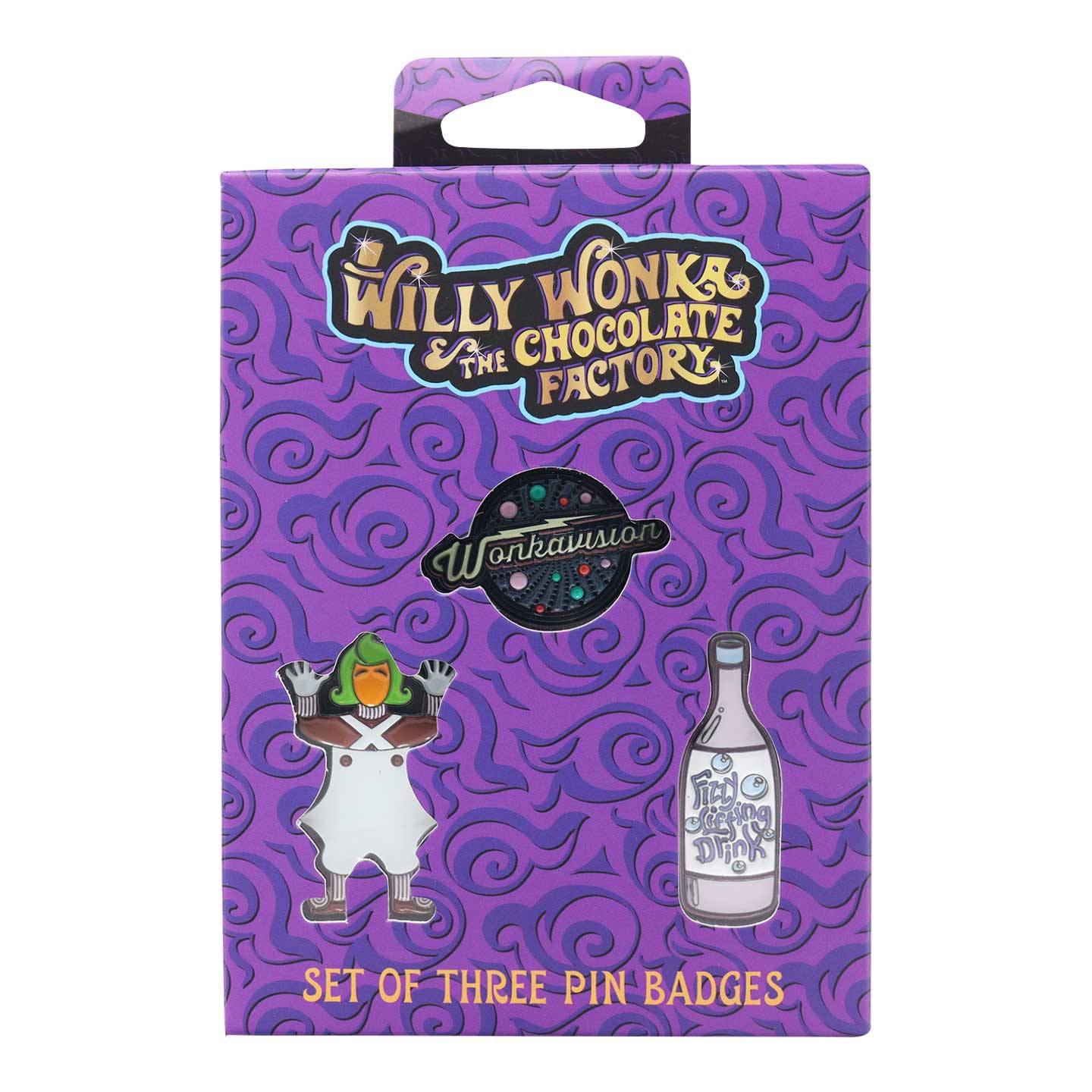 Willy Wonka and the Chocolate Factory Limited Edition Triple Pin Badge Set