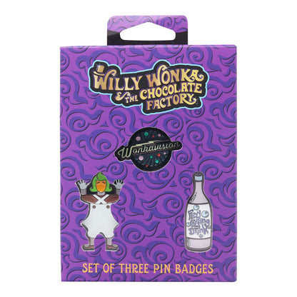 Willy Wonka and the Chocolate Factory Limited Edition Triple Pin Badge Set