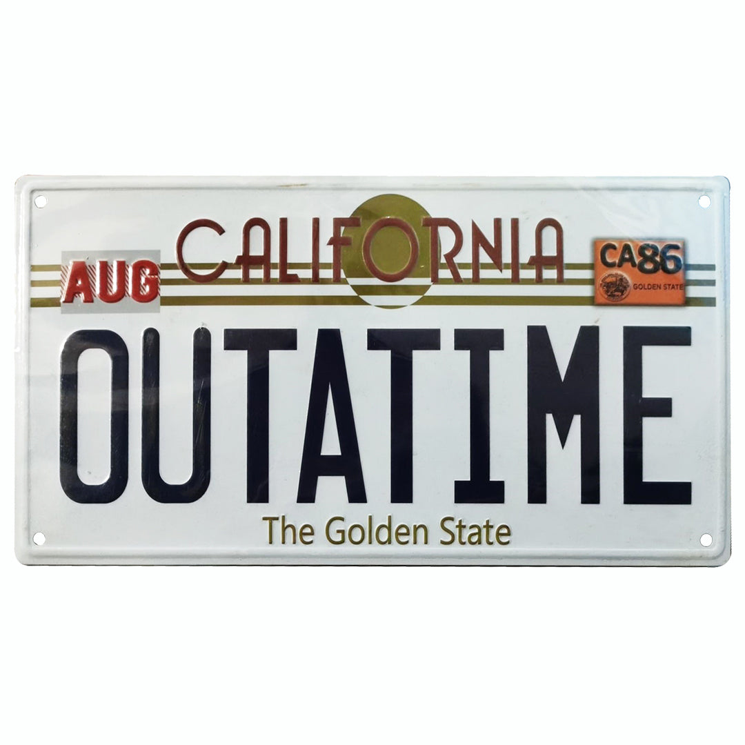 Back to the Future Outatime metal tin sign from Fanattik