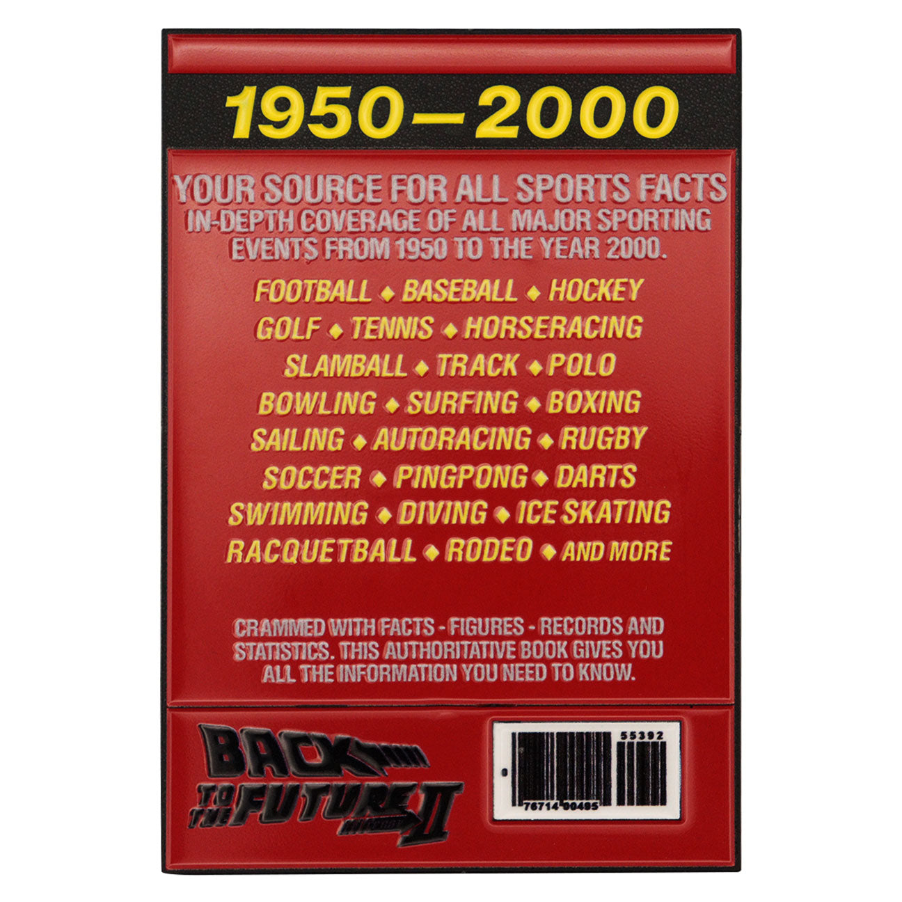 Back to the Future Limited Edition Sports Almanac Collectible Metal Ingot from Fanattik