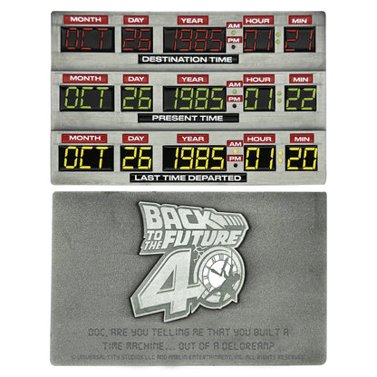 Back to the Future 40th Anniversary Time Circuits Ingot 