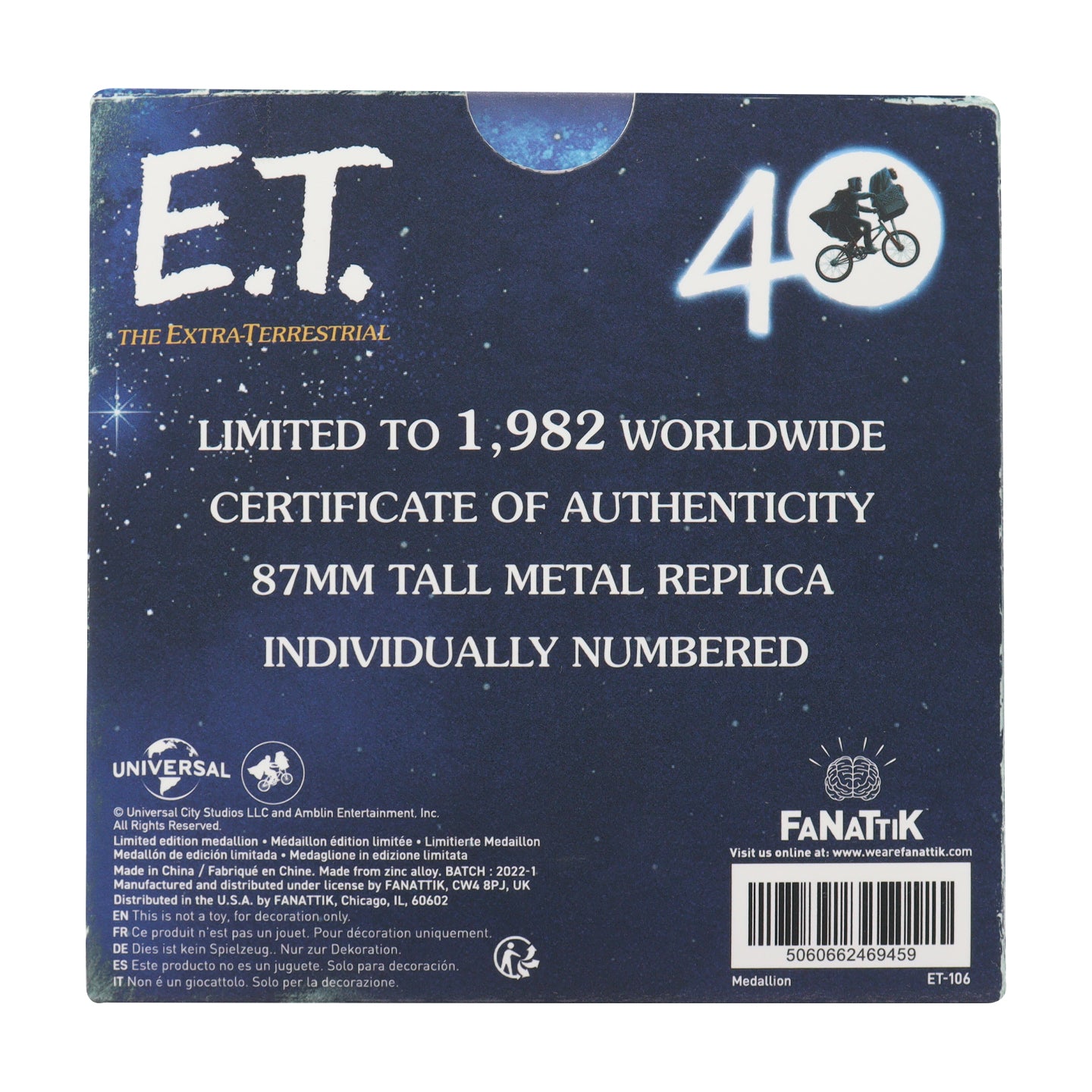 E.T. Limited Edition 40th Anniversary Replica Scaled Spaceship