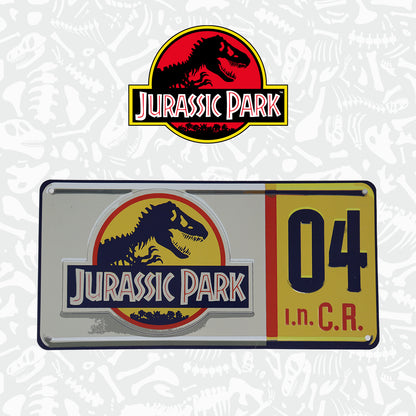 Jurassic Park Replica Number Plate Tin Sign