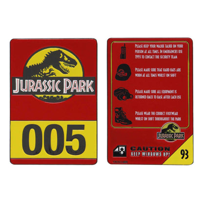 Jurassic Park Limited Edition 30th Anniversary Replica Vehicle I.D Ingot