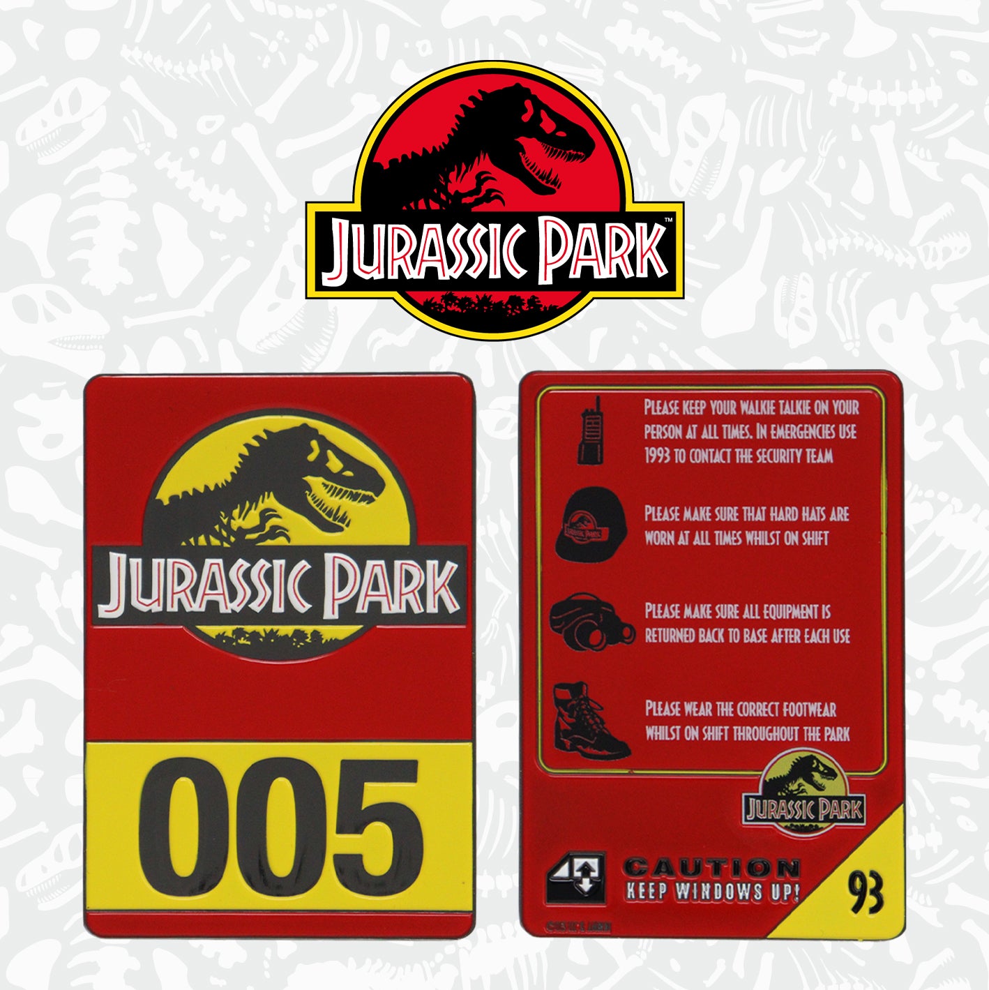 Jurassic Park Limited Edition 30th Anniversary Replica Vehicle I.D Ingot