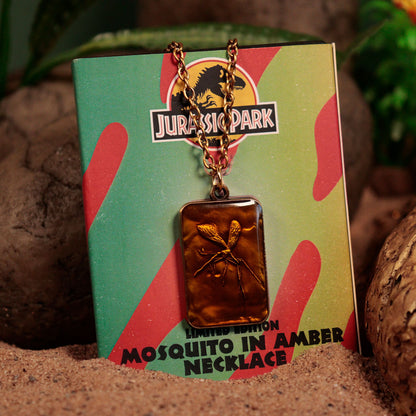 Jurassic Park Mosquito in amber limited edition necklace from Fanattik