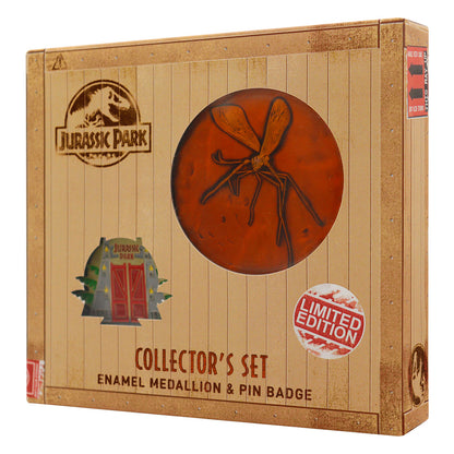 Jurassic Park Medallion and Pin Set