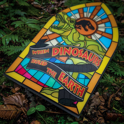 Jurassic Park – Stained Glass Style Metal Ingot