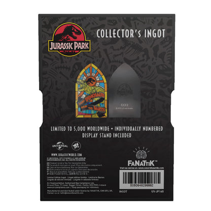 Jurassic Park – Stained Glass Style Metal Ingot