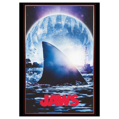 Jaws Moonlit Shark Fin Limited Edition A3 Art Print
