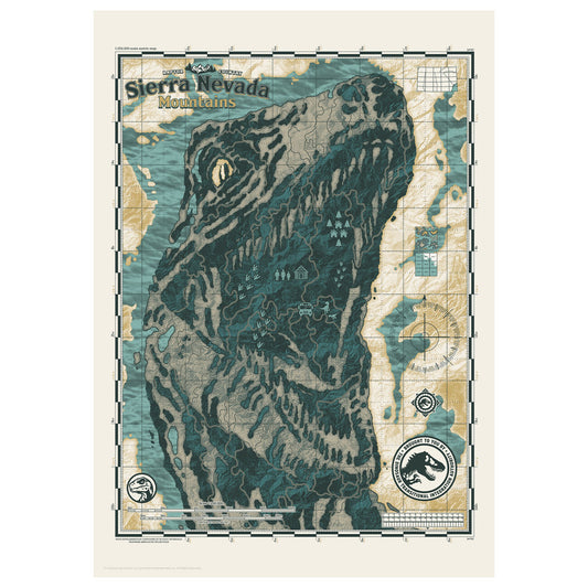Jurassic World Sierra Nevada Mountains Limited Edition Art Print